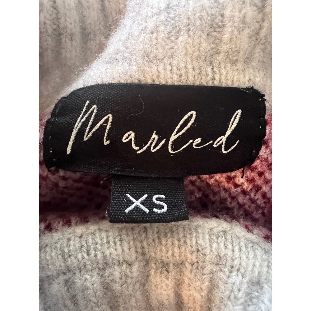 Marled Fair Isle Mock Neck Sweater XS Nordic Cozy Winter Cabin - Picture 3 of 7